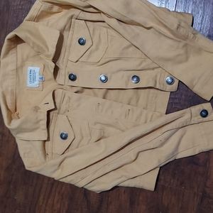 Cropped Yellow I Love H81 Jean Jacket